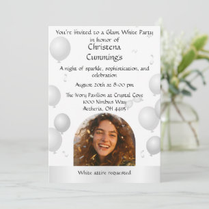 Het White Soirée verjaardagsfeest Kaart