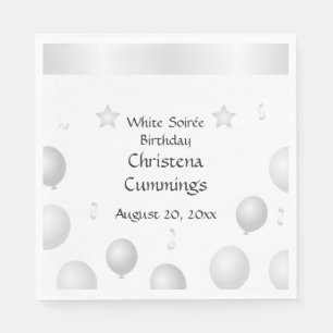 Het White Soirée verjaardagsfeest Servet
