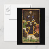 Het wiel van de Fortune Tarot-kaart Briefkaart (Voorkant / Achterkant)