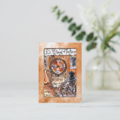 Het wiel van de Fortune Tarot-kaart Visitekaartje (Staand voorkant)