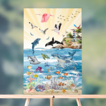 Het Wilde Leven van de Oceanen Acryl Wandkunst