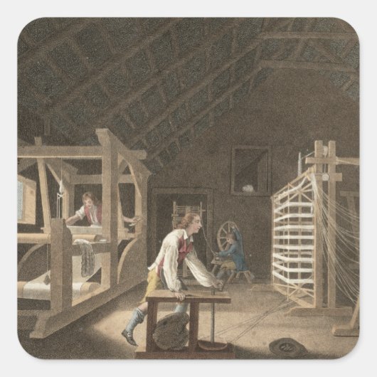 Het winden, het Warping met een Nieuwe Verbeterde  Vierkante Sticker (Voorkant)