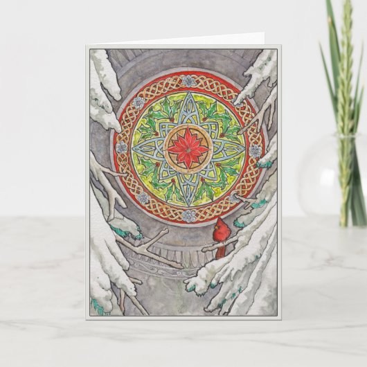 Het Window Wenskaart van december Feestdagen Kaart (Voorkant)