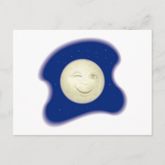 Het Winkelen het Volledige Maan Vignette Briefkaart (Voorkant)