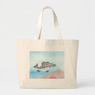 Het winnen kunstwerk door E. Saliga, klasse 5 Grote Tote Bag