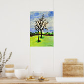 Het winteren van Pecan-bomen in Georgië Poster (Keuken)