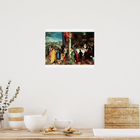 Het winterfeest, dat zich in de deelstaat Beieren  Poster (Keuken)