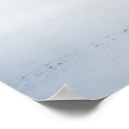 Het winterlandschap storm poster (Hoek)