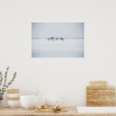 Het winterlandschap storm poster (Keuken)