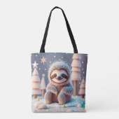 Het winterwonderland van Snowy Sloth Draagtas (Achterkant)