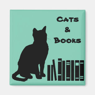 Het Wise Cat Magnet - Katten & Boeken Magneet