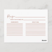 Het wit & nam de Gouden Kaart van het Recept van (Achterkant)