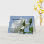 Het wit nam - Gelukkige Verjaardag toe Kaart (Gele Bloem)