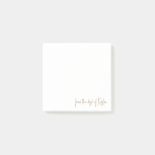 Het Witte & Goud van het manuscript van het bureau Post-it® Notes