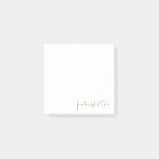 Het Witte & Goud van het manuscript van het bureau Post-it® Notes (Voorkant)