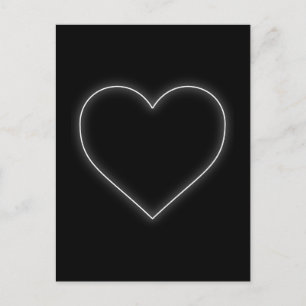 Het witte Hart van het Neon - Liefde Valentijns Feestdagenkaart