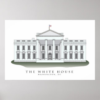 Het Witte Huis Architecture Print