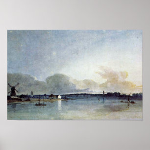 Het Witte Huis in Chelsea door Thomas Girtin Poster