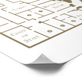 Het Witte Huis plattegrond eerste verdieping West  Poster (Hoek)