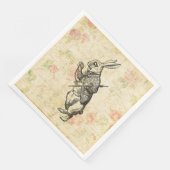 Het witte konijn Alice in Wonderland Kunst Servet (Hoek)
