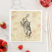 Het witte konijn Alice in Wonderland Kunst Servet (Insitu)