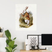 Het witte konijn - Alice in Wonderland Poster (Thuiskantoor)