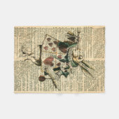 Het witte konijn Alice in Wonderland Throw Blanket Fleece Deken (Voorkant (Horizontaal))