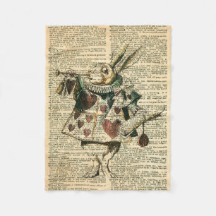 Het witte konijn Alice in Wonderland Throw Blanket Fleece Deken