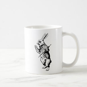 Het witte konijn is geïnkt koffiemok