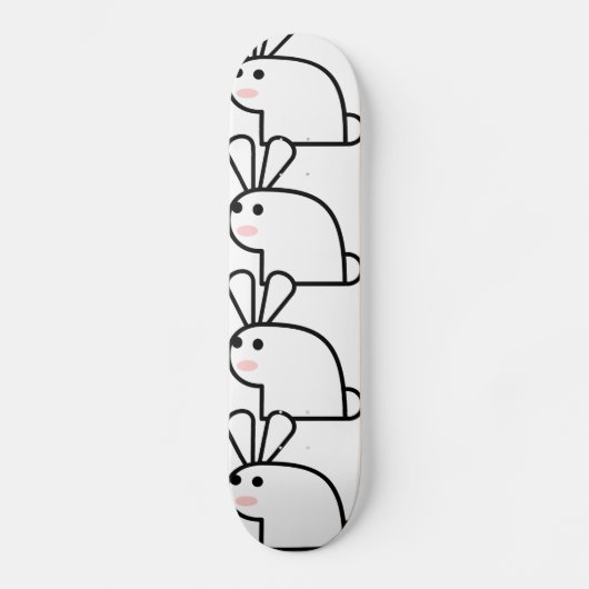 Het witte konijn skateboard (Voorkant)