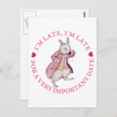 Het witte konijn van Alice in Wonderland Briefkaart (Voorkant / Achterkant)