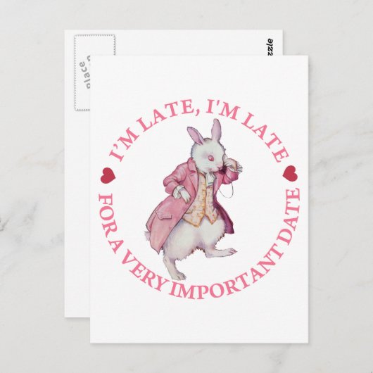 Het witte konijn van Alice in Wonderland Briefkaart (Voorkant / Achterkant)