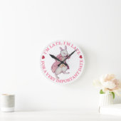 Het witte konijn van Alice in Wonderland Ronde Klok (Huis)