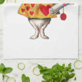 Het witte konijn van Alice in Wonderland Theedoek (Gevouwen)