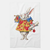 Het witte konijn van Alice in Wonderland Theedoek (Verticaal)