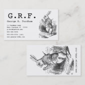 Het witte konijn visitekaartje (Voorkant / Achterkant)