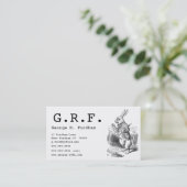 Het witte konijn visitekaartje (Staand voorkant)