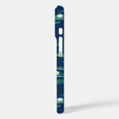 Het witte Lotus Alligator Lagoon patroon Case-Mate iPhone Case (Achterkant / Links)