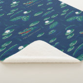 Het witte Lotus Alligator Lagoon patroon Sherpa Deken (3/4)