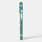 Het witte Lotus Alligator Waters patroon Case-Mate iPhone Case (Achterkant / Links)