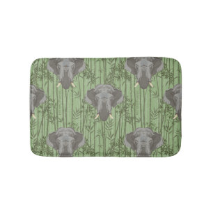 Het witte Lotus Majestic Elephants patroon Badmat