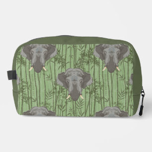 Het witte Lotus Majestic Elephants patroon Toilettasje