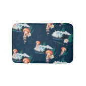 Het witte Lotus Ocean Jellyfish patroon Badmat (Voorkant)