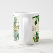 Het witte Lotus Pineapple Paradise-patroon Extra Grote Beker (Achterkant)