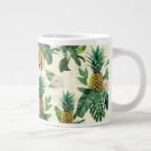 Het witte Lotus Pineapple Paradise-patroon Extra Grote Beker (Rechts)