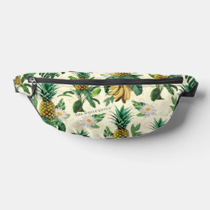 Het witte Lotus Pineapple Paradise-patroon Heuptasje