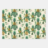 Het witte Lotus Pineapple Paradise-patroon Inpakpapier Vel (Voorkant 2)