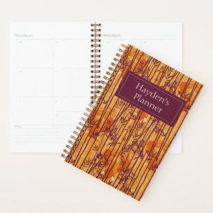 Het witte Lotus Sunset Safari patroon Planner