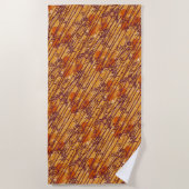 Het witte Lotus Sunset Safari patroon Strandlaken (Voorkant)