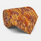 Het witte Lotus Sunset Safari patroon Stropdas (Opgerold)